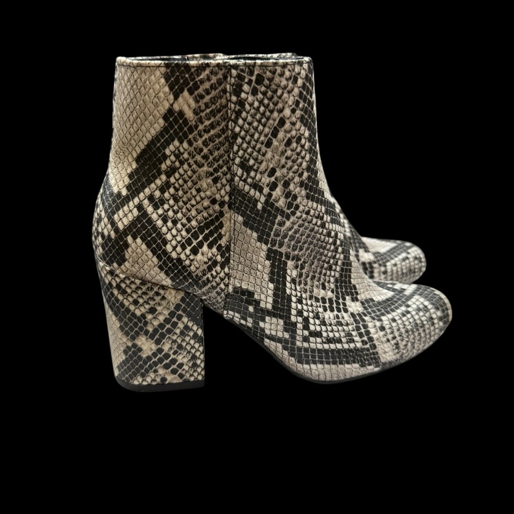 Bamboo Snakeskin Patterned Ankle Boots BNIB 6.5